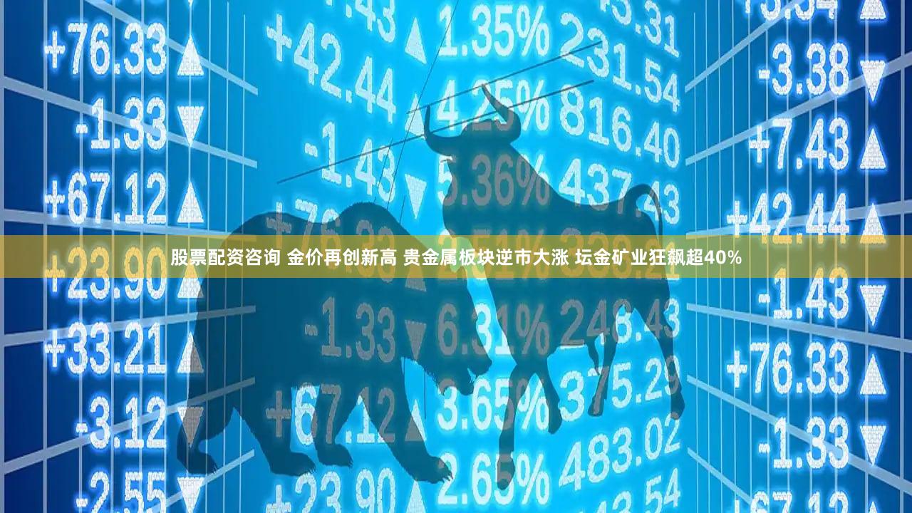 股票配资咨询 金价再创新高 贵金属板块逆市大涨 坛金矿业狂飙超40%