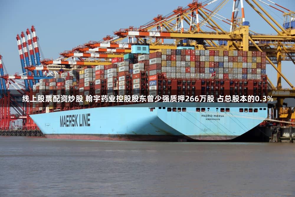 线上股票配资炒股 翰宇药业控股股东曾少强质押266万股 占总股本的0.3%